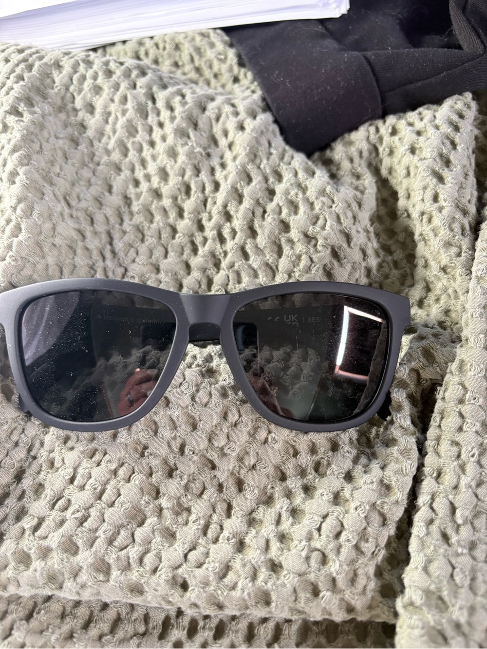 Women's Matte Charcoal Sunglasses with Dark Lenses